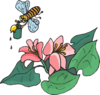 Bee With Pollen Clip Art